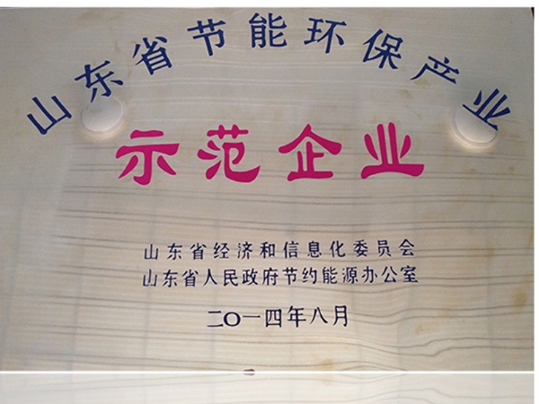 山東省節(jié)能環(huán)保產(chǎn)業(yè)示范企業(yè)
